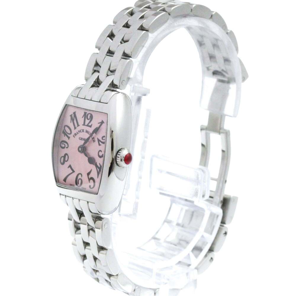 Franck Muller Cintree Curvex Quartz White Gold and Crocodile with Diamond Bezel